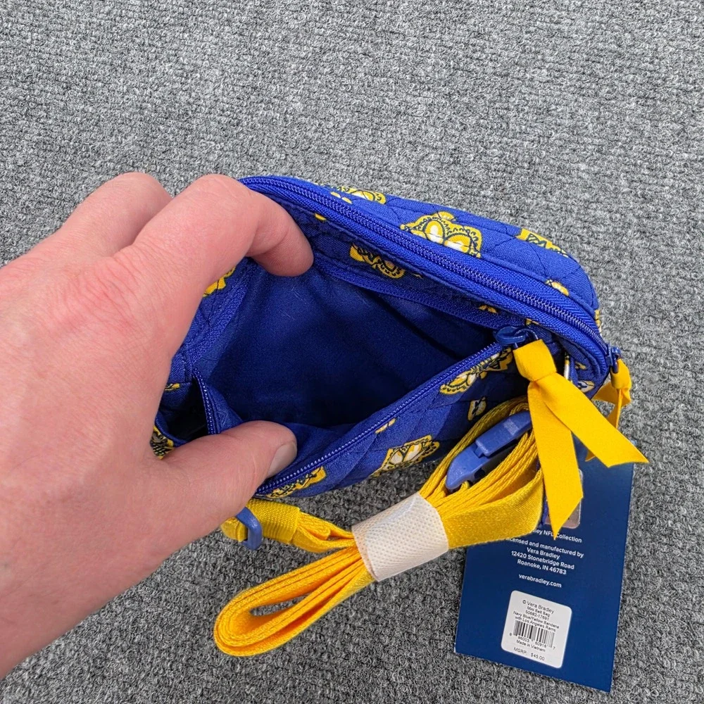 Vera Bradley NFL Los Angeles Rams Mini Belt Bag Royal Blue Yellow Floral Quilted